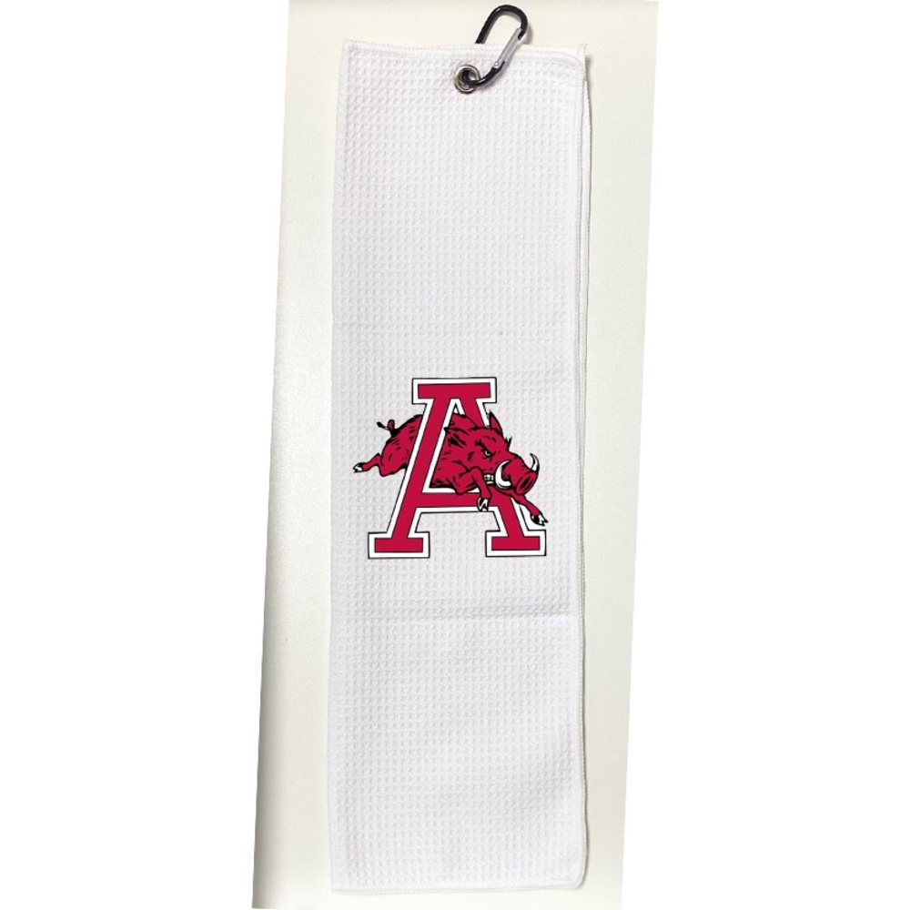 Arkansas Razorbacks Golf Towel 12x20 with Carabiner